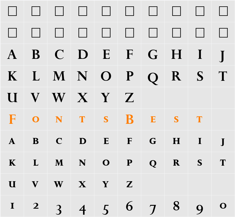 FelicitySmc Character Map