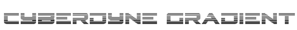 Cyberdyne Gradient Font Image