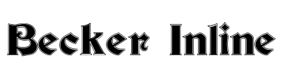 Becker Inline Font Image