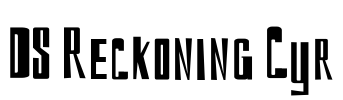 DS Reckoning Cyr Font Image