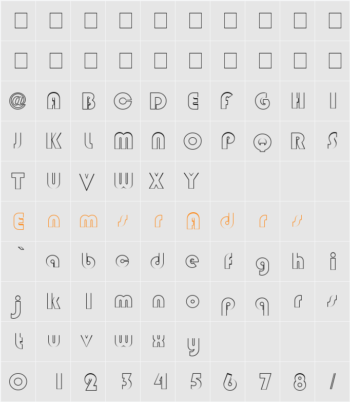 Circle Black Hollow Character Map
