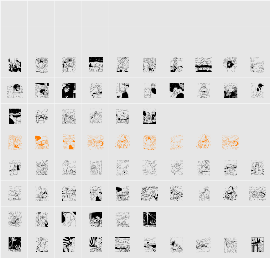 BiblishPictures Character Map