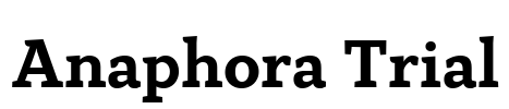 Anaphora Trial Font Image