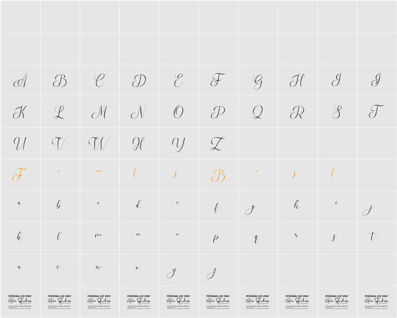 Anthea Personal Use ONLY Character Map