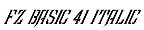 FZ BASIC 41 ITALIC Font Image