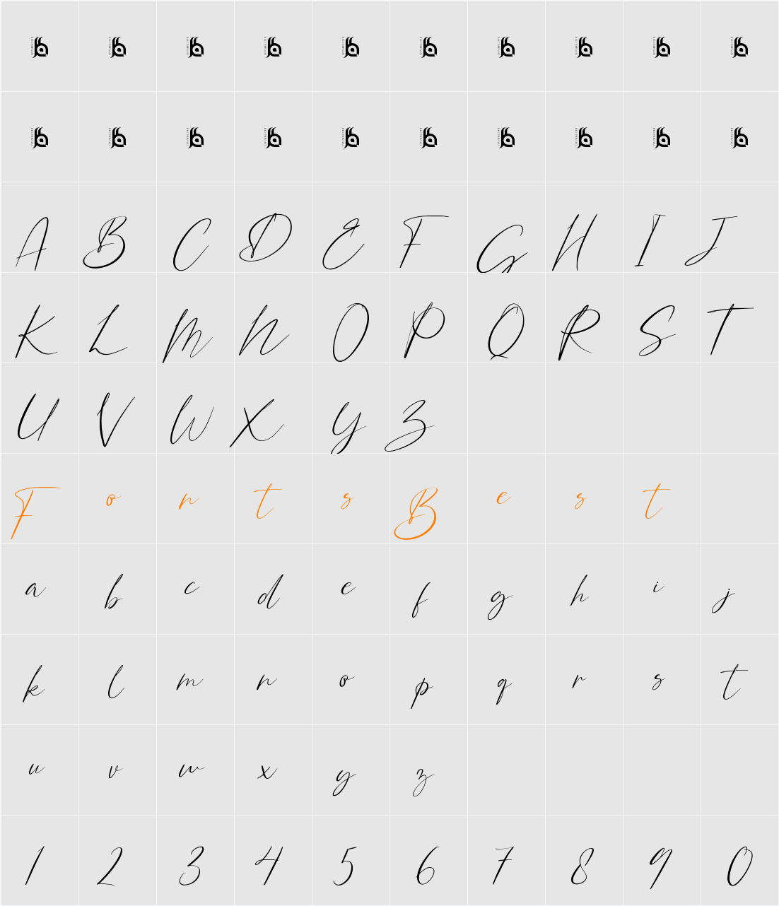 Bonstage Character Map