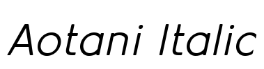 Aotani Italic Font Image