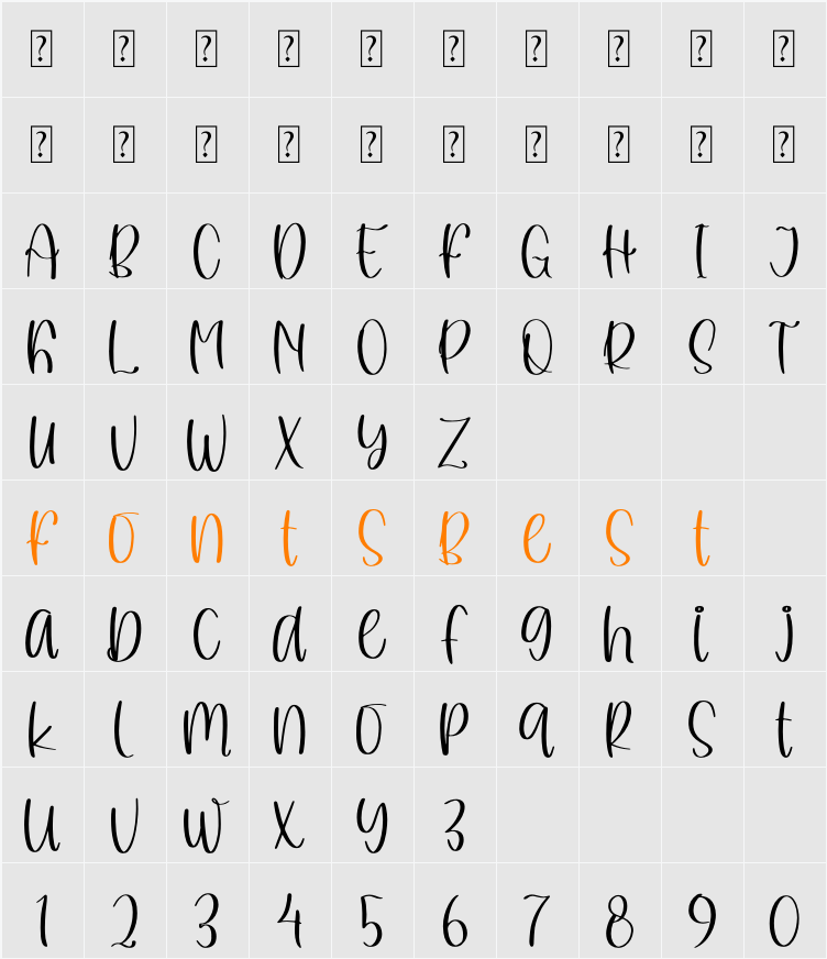 Berline Spark Character Map