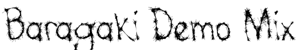 Baragaki Demo Mix Font Image