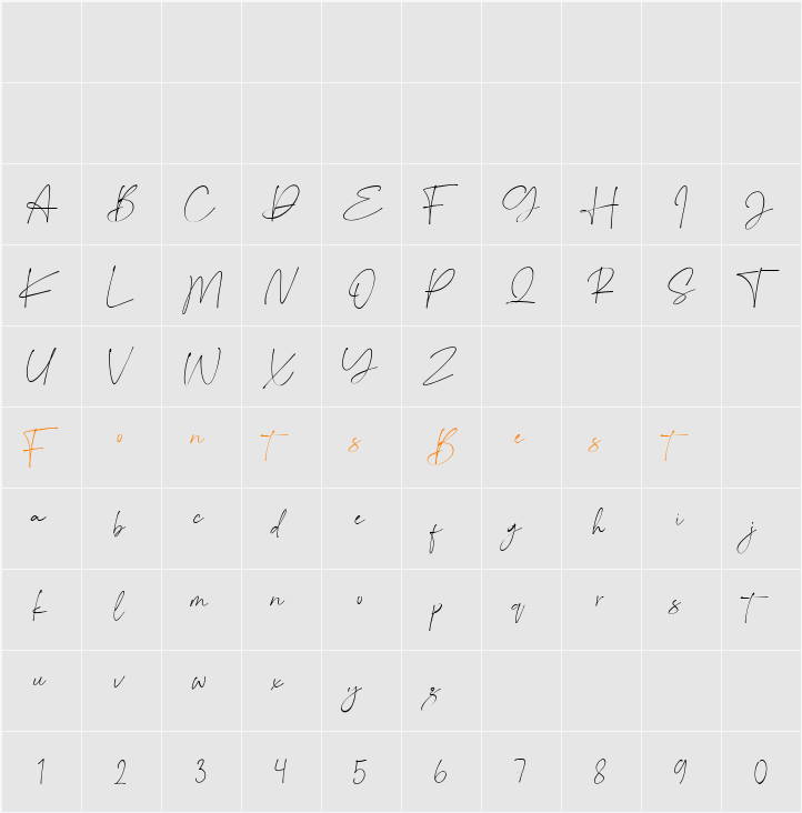 Baskara Character Map