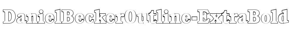 DanielBeckerOutline-ExtraBold Font Image