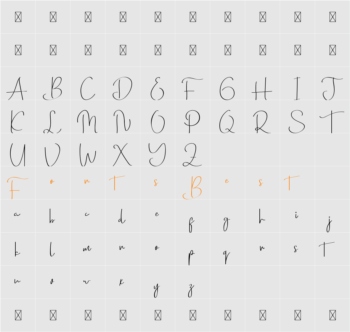 Brockly Demo Character Map