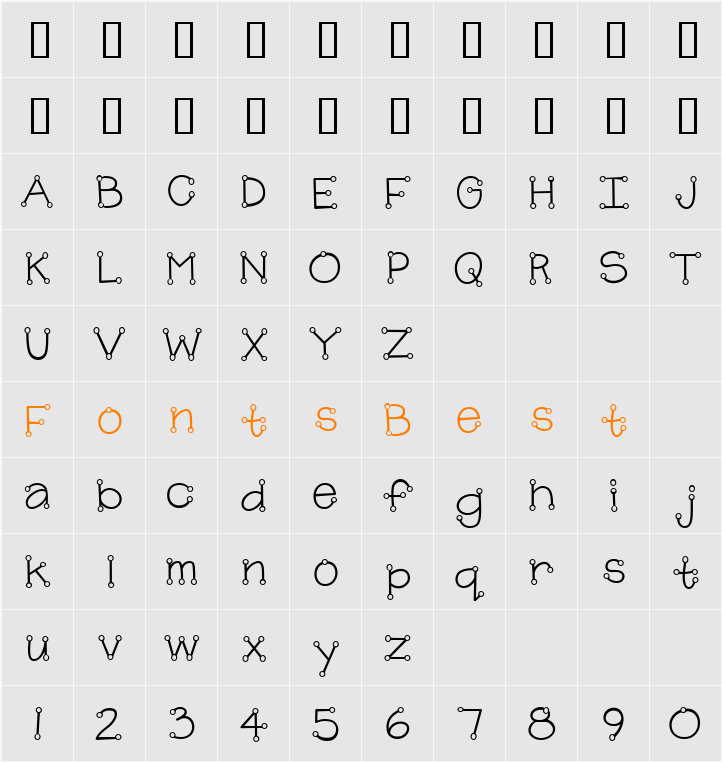 Ck Circle Serif Character Map