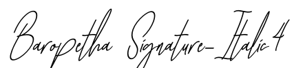 Baropetha Signature_Italic4 Font Image