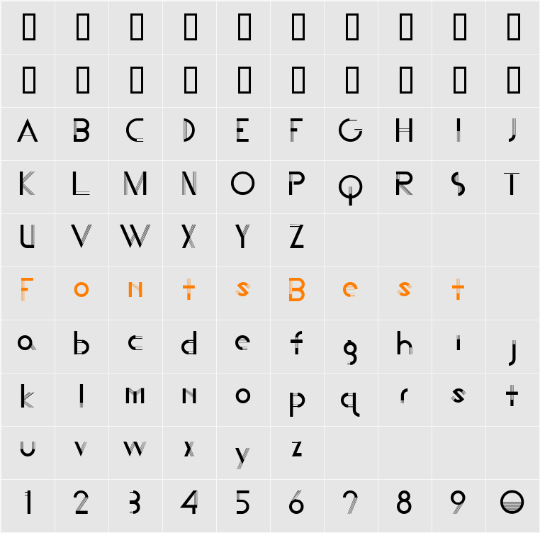 HARP Character Map