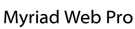 Myriad Web Pro Font Image