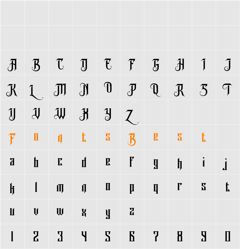 Avalen Rekas Character Map