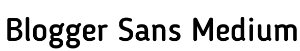 Blogger Sans Medium Font Image
