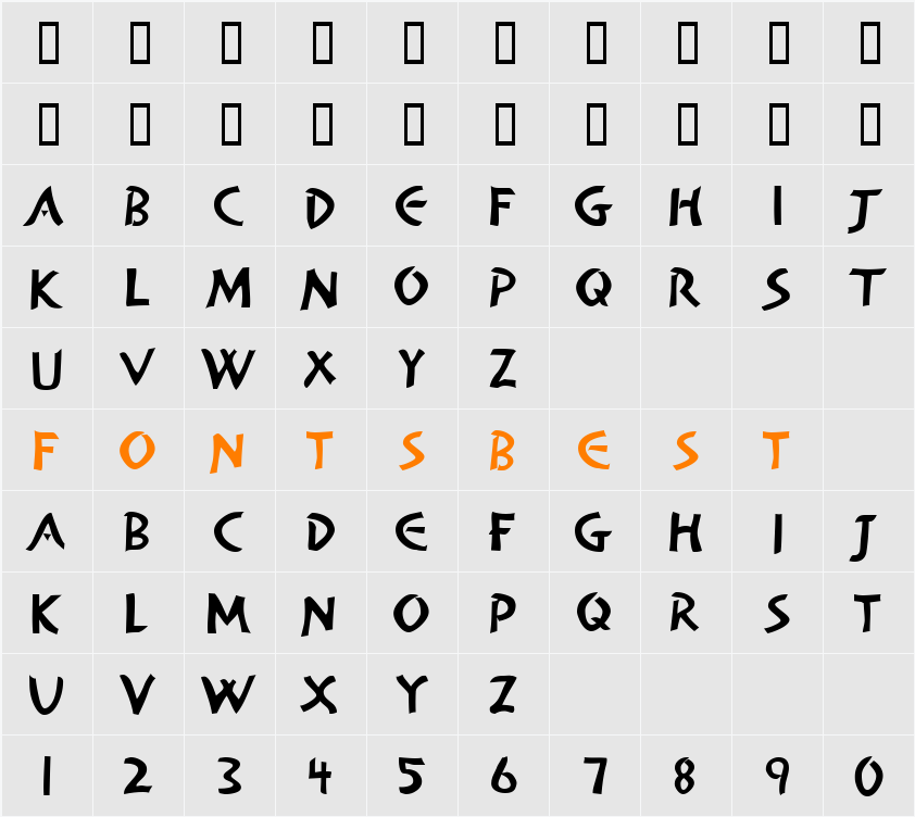 JI-Lottes Character Map