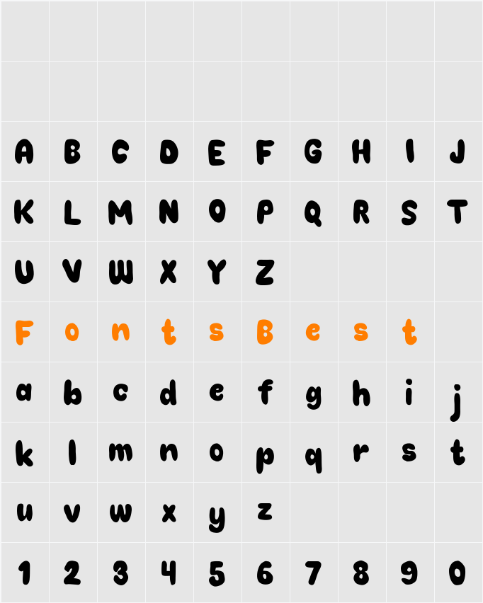 Choko Plain Character Map