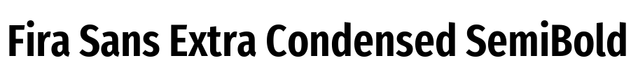 Fira Sans Extra Condensed SemiBold