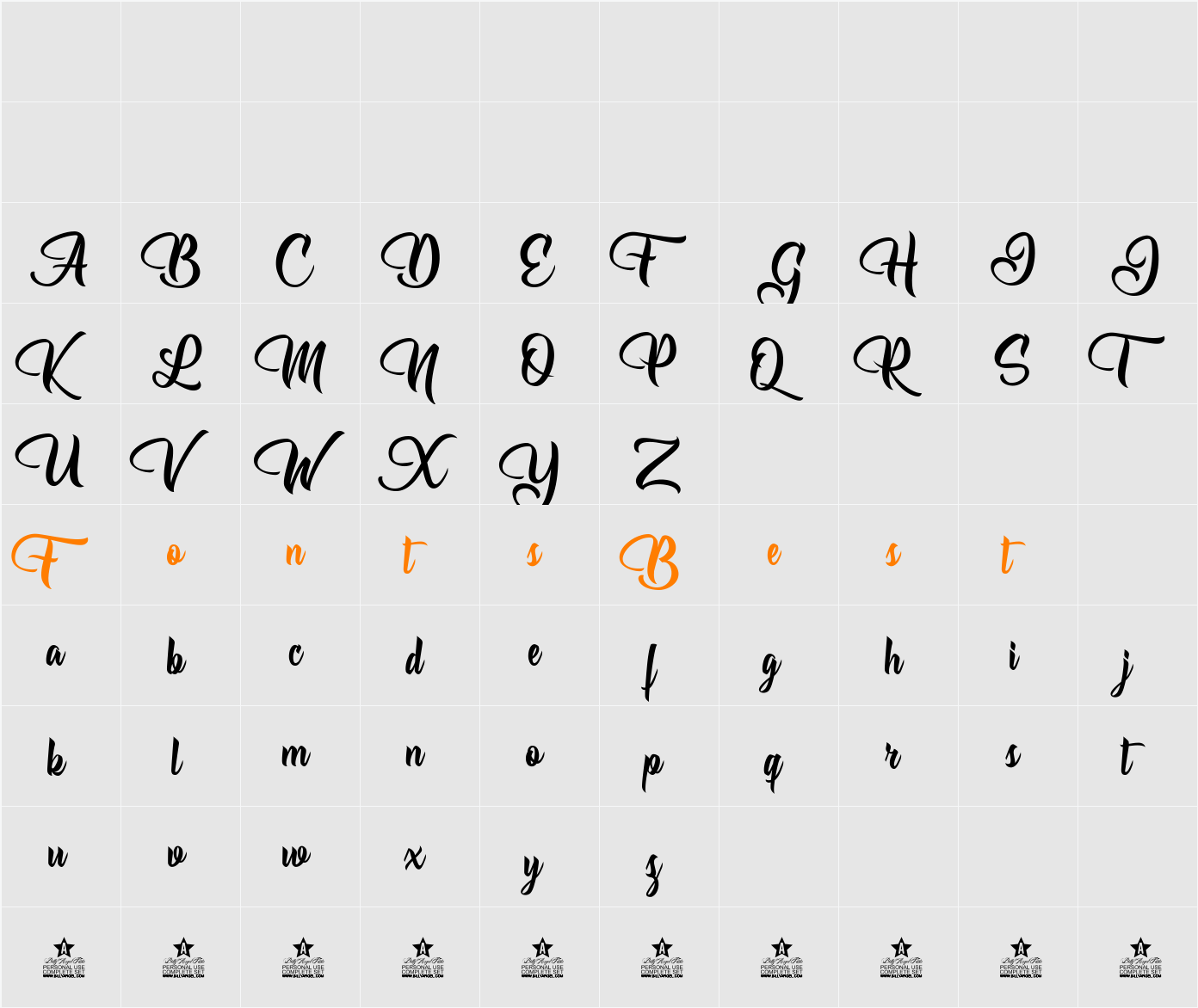 Allessa Personal Use Character Map