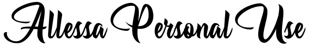 Allessa Personal Use Font Image