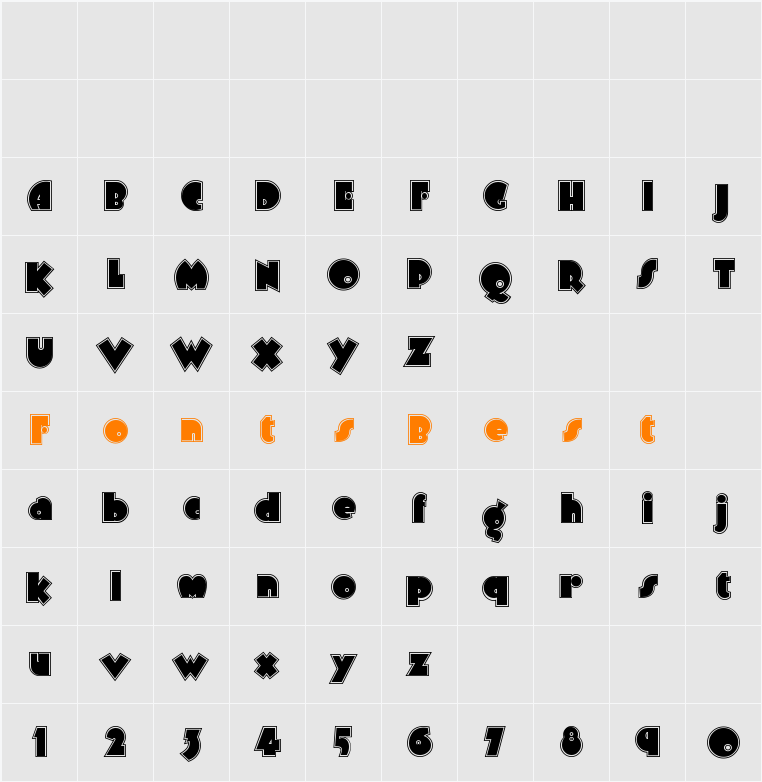 Arbuckle Inline NF Character Map