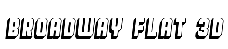 Broadway Flat 3D Font Image