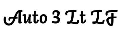 Auto 3 Lt LF Font Image