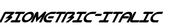 BioMetric-Italic Font Image