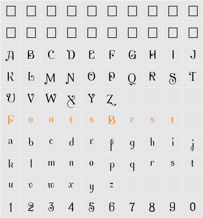 AcornSwashAltern Character Map