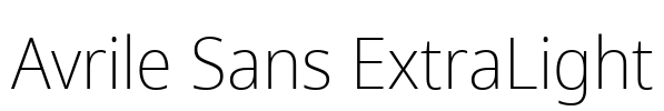 Avrile Sans ExtraLight Font Image