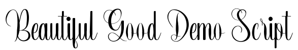 Beautiful Good Demo Script Font Image