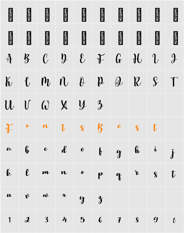 Bila Seyka Character Map