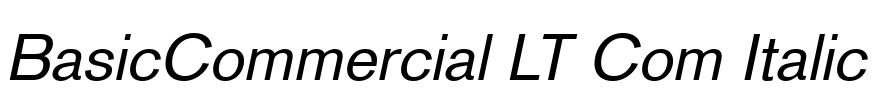 BasicCommercial LT Com Italic Font Image