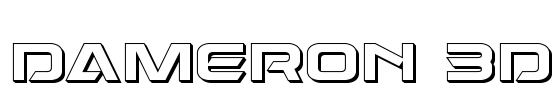 Dameron 3D Font Image