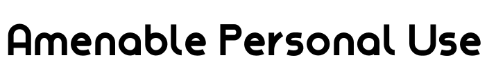 Amenable Personal Use Font Image