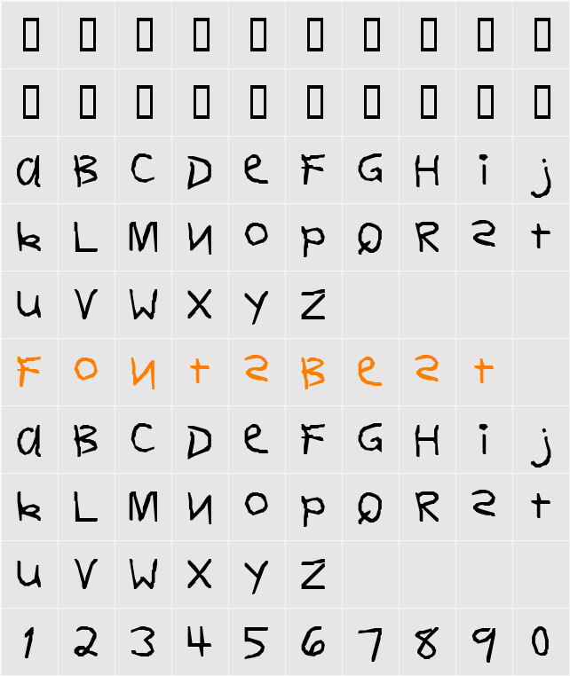 JI-Impala Character Map