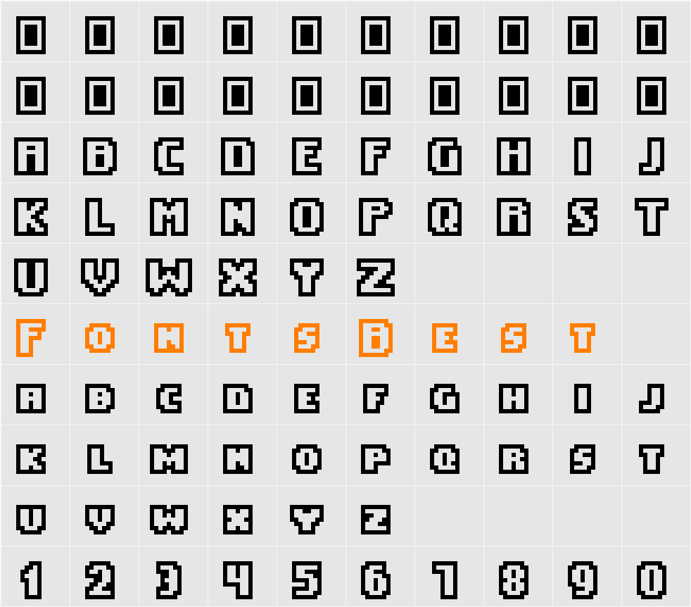 EaseOfUseOutline Character Map