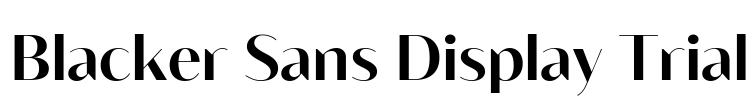 Blacker Sans Display Trial Font Image