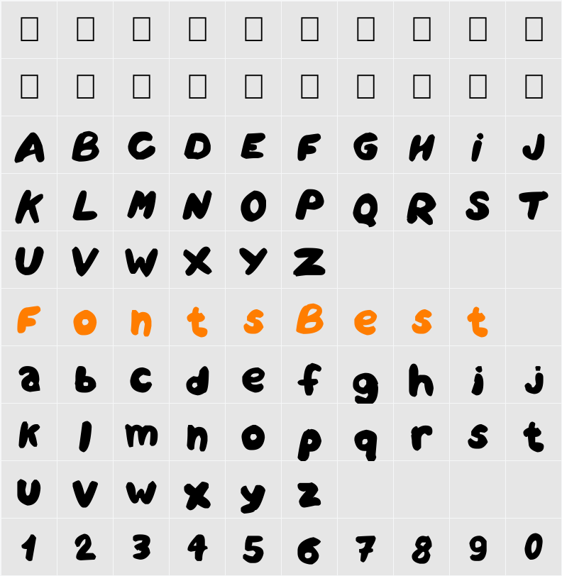 Amareleta Character Map