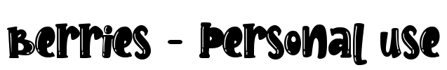 Berries - Personal use