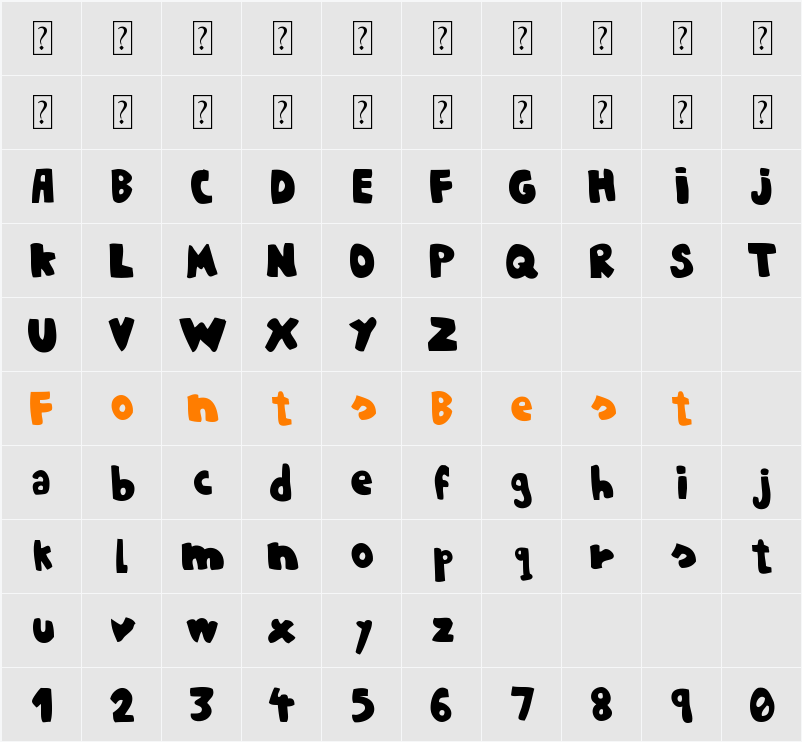 Basic-Trip Character Map