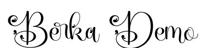 Berka Demo Font Image