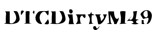 DTCDirtyM49 Font Image
