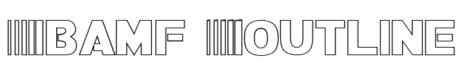 Bamf Outline Font Image