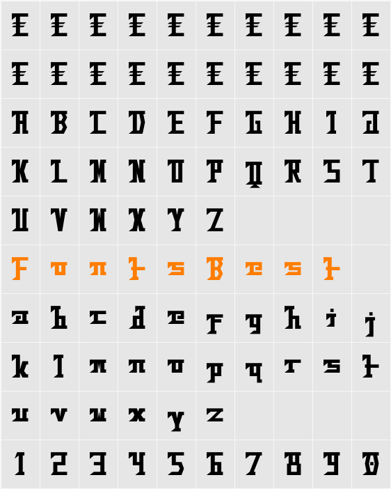 Bad Future Character Map