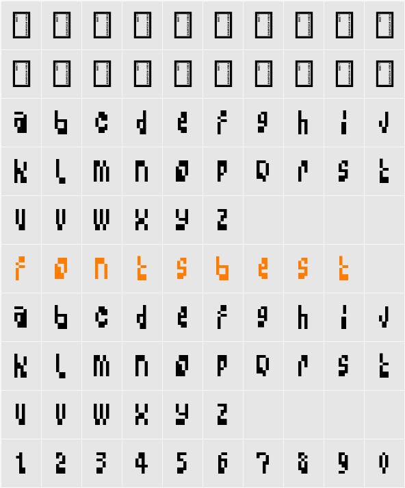 Big Loada Character Map
