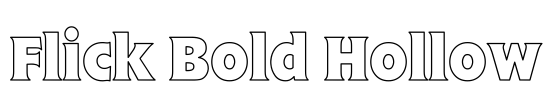 Flick Bold Hollow Font Image